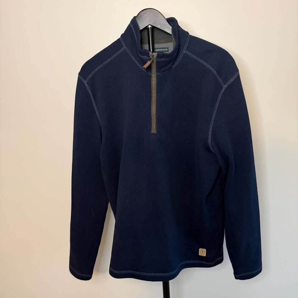 G.H. Bass & Co. 1/4 Zip Pullover Size XL Blue